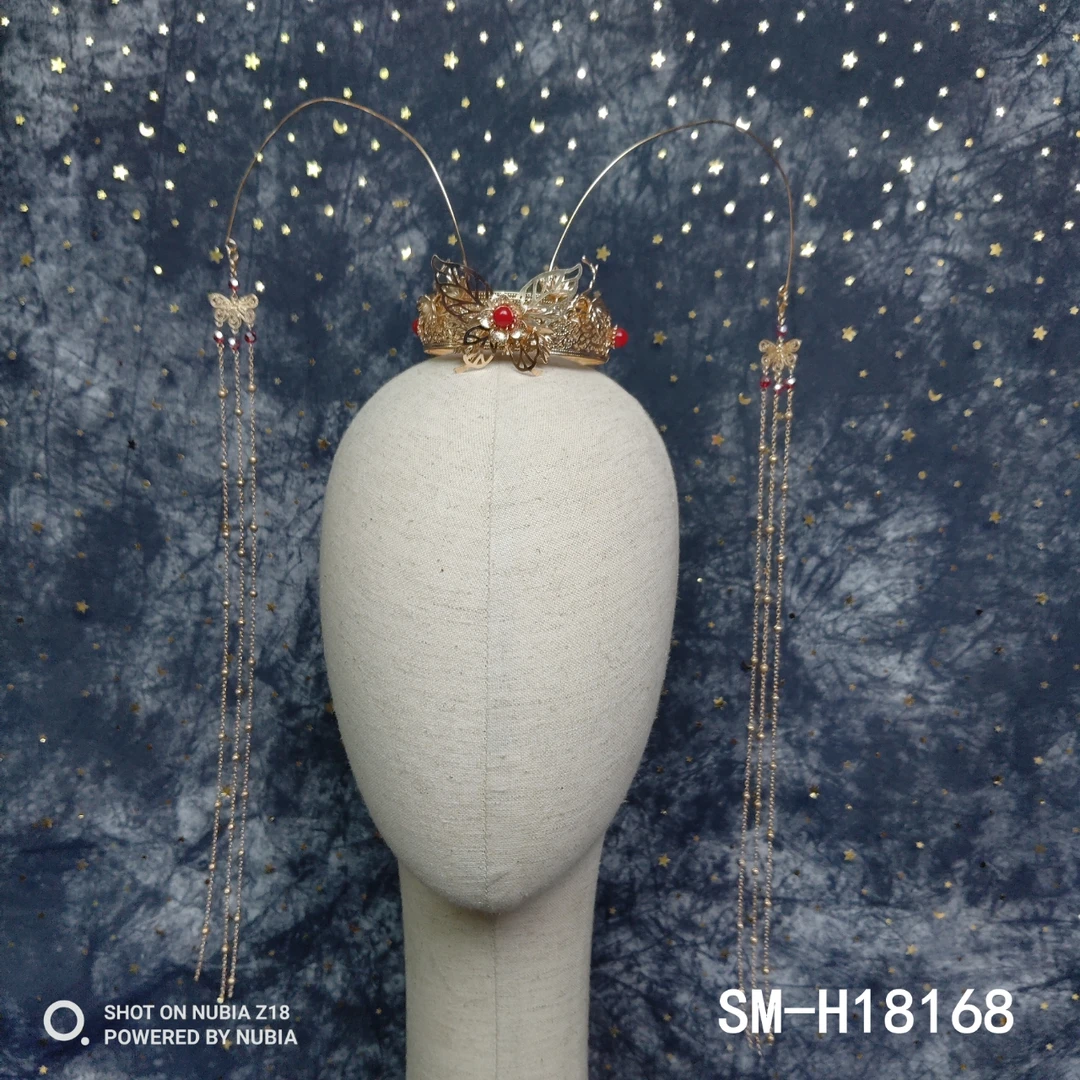 18168铜合金秀禾 非金属硅胶婚庆饰品严选 新娘饰品清库存