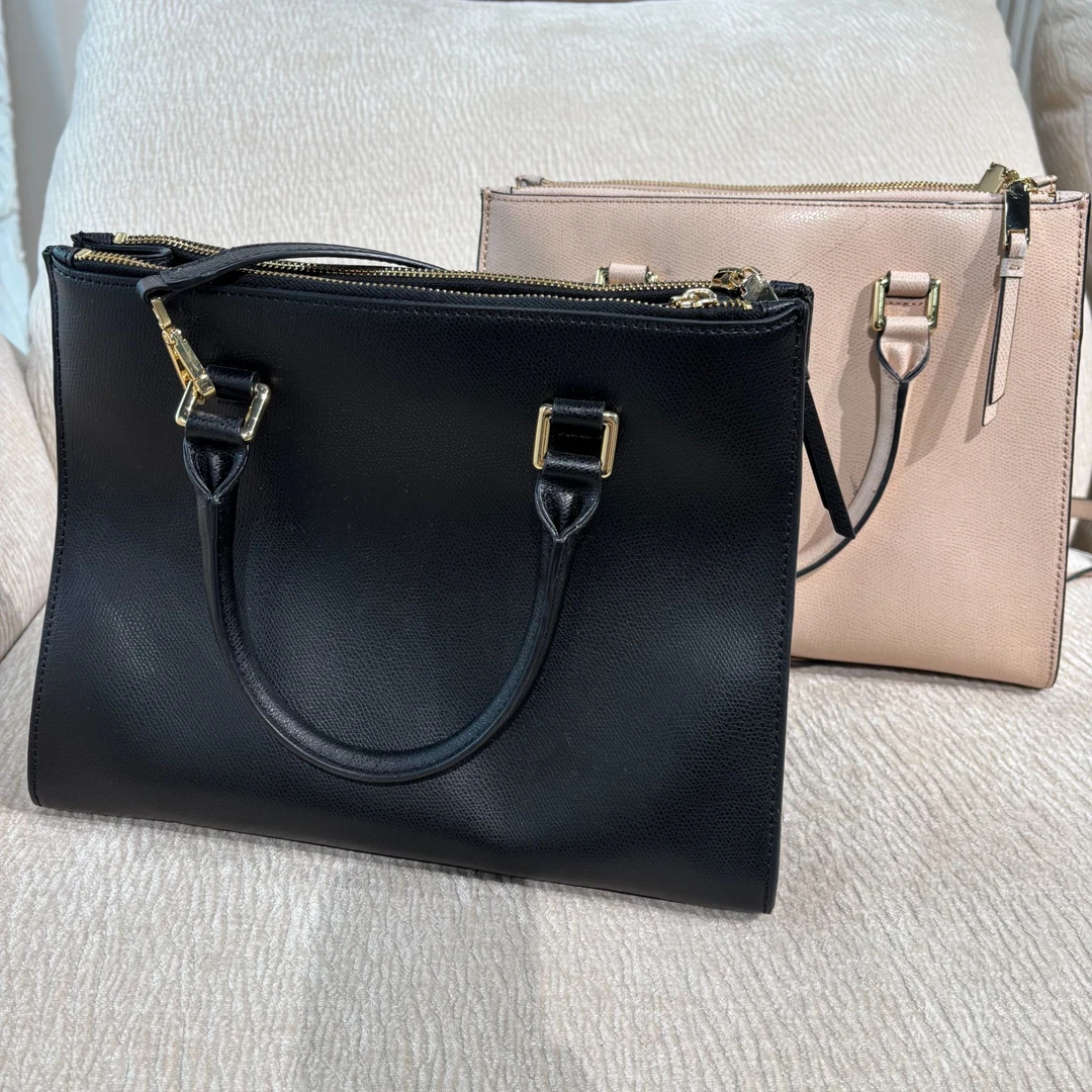 CBB3983 美国客人订单 斜挎包通勤金属扣托特包