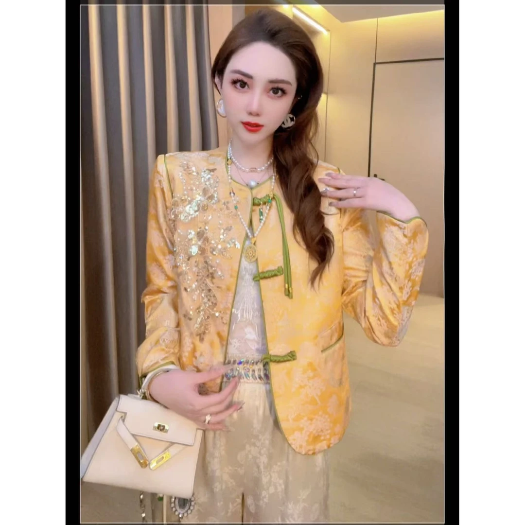 【如意】重工钉珠刺绣新中式国风轻奢时尚上衣女外套