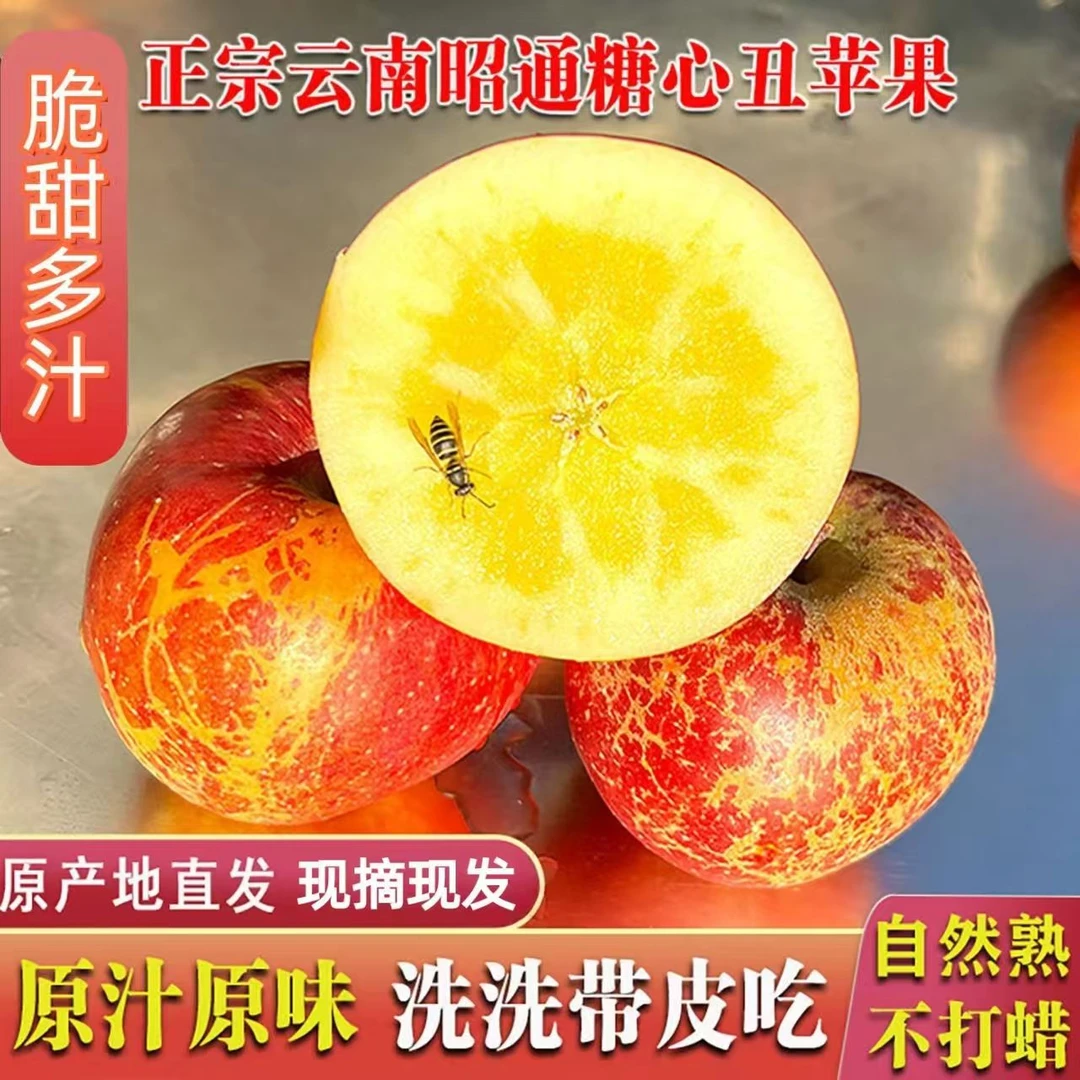 【精品果】云南昭通丑苹果当季新鲜现摘冰糖心脆甜多汁水果脆甜