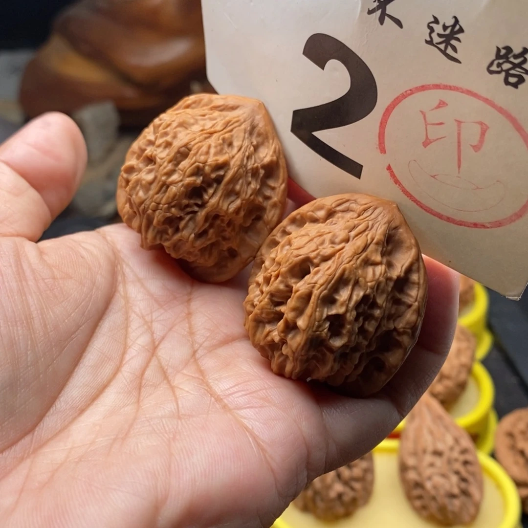 把件文玩核桃38红狮子