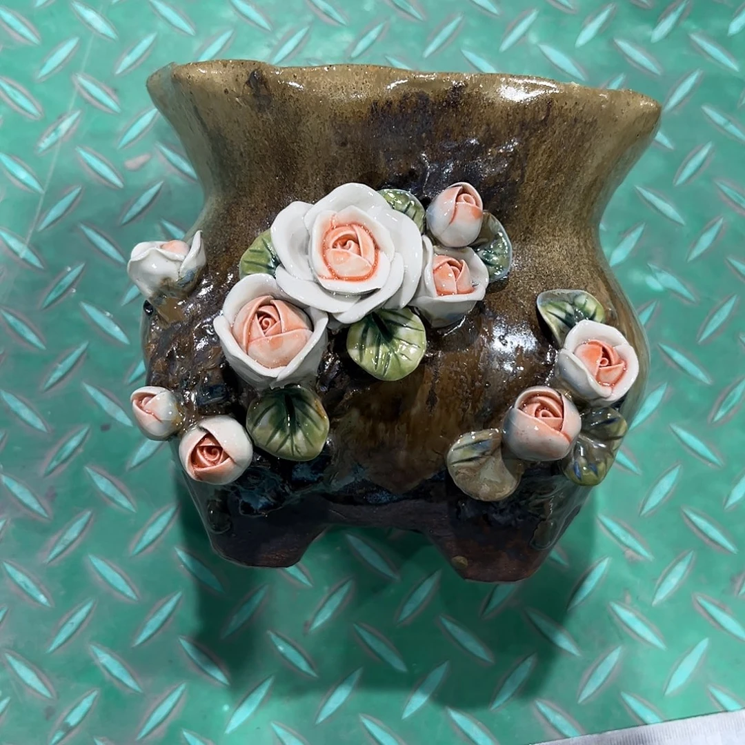 9 号微瑕内口13高13陶然花器多肉植物花