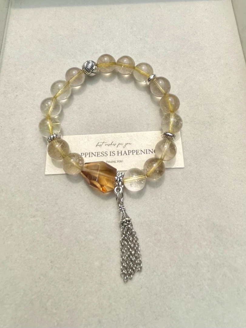 金发+黄塔晶随型 手串 000098