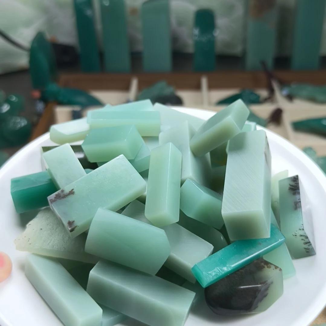 苑***头寿山石印石梅子青雅安绿印章50个