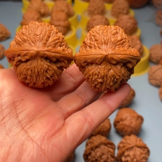 吊坠文玩核桃南将石精对 42