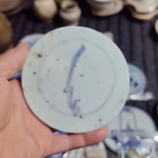 瓷片青花影青杯垫学习标本