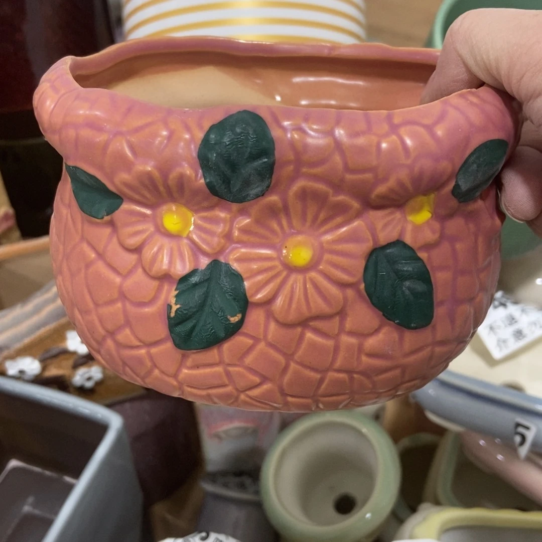 红陶高温陶瓷花盆