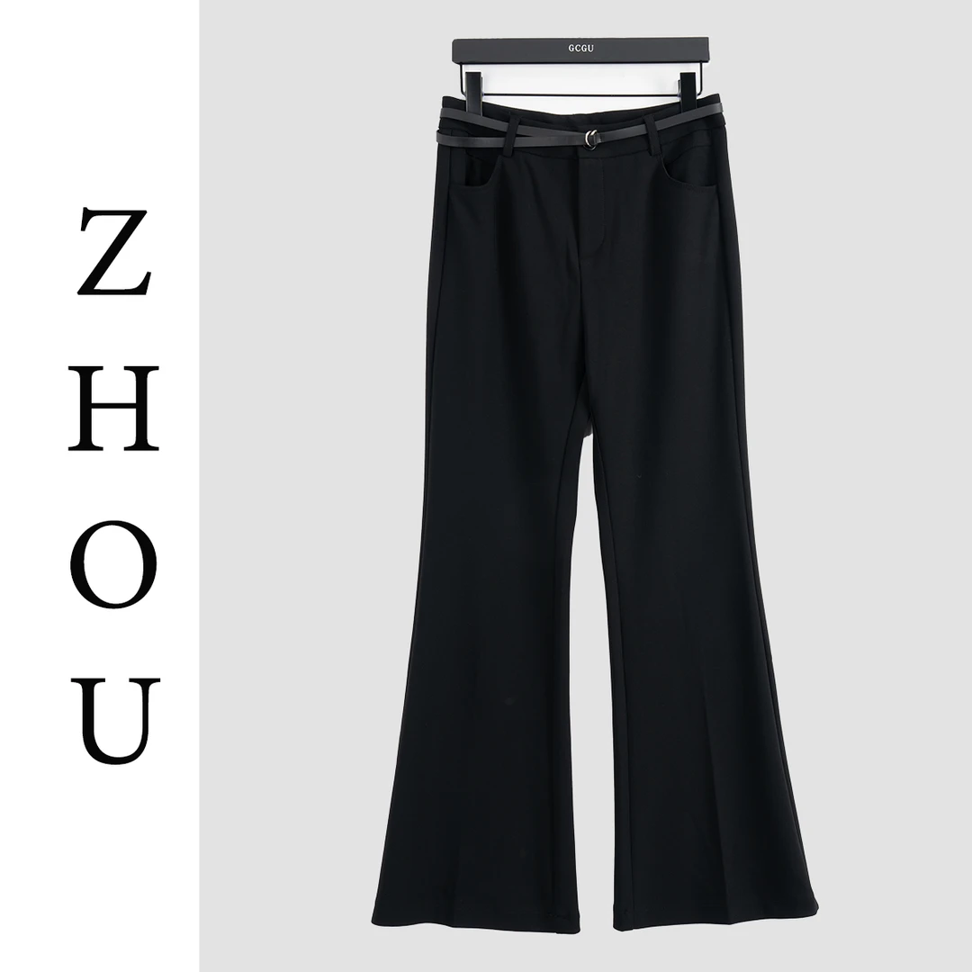 黑色通勤日常裤子-20280