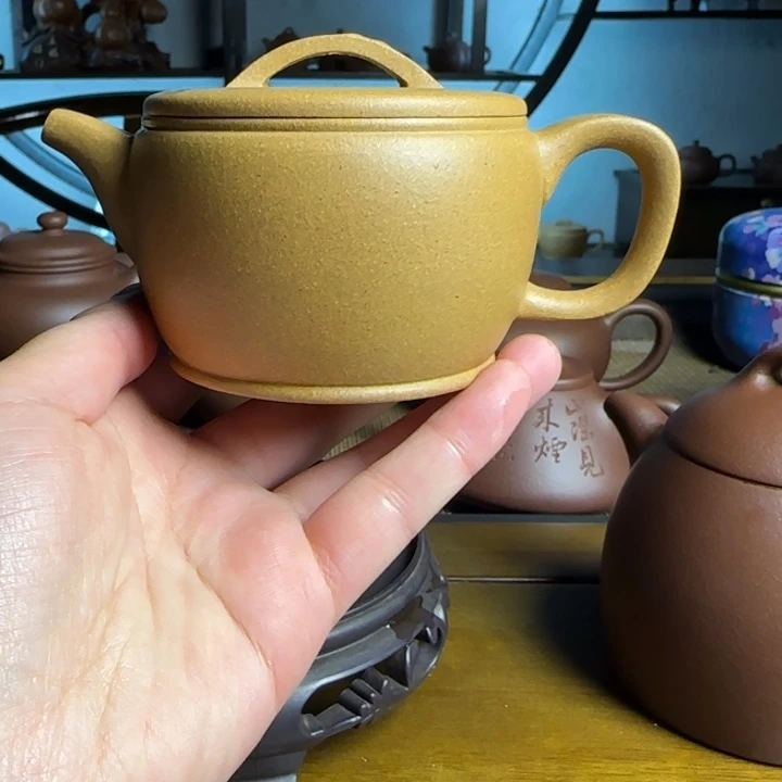 紫砂茶壶黄金段180cc