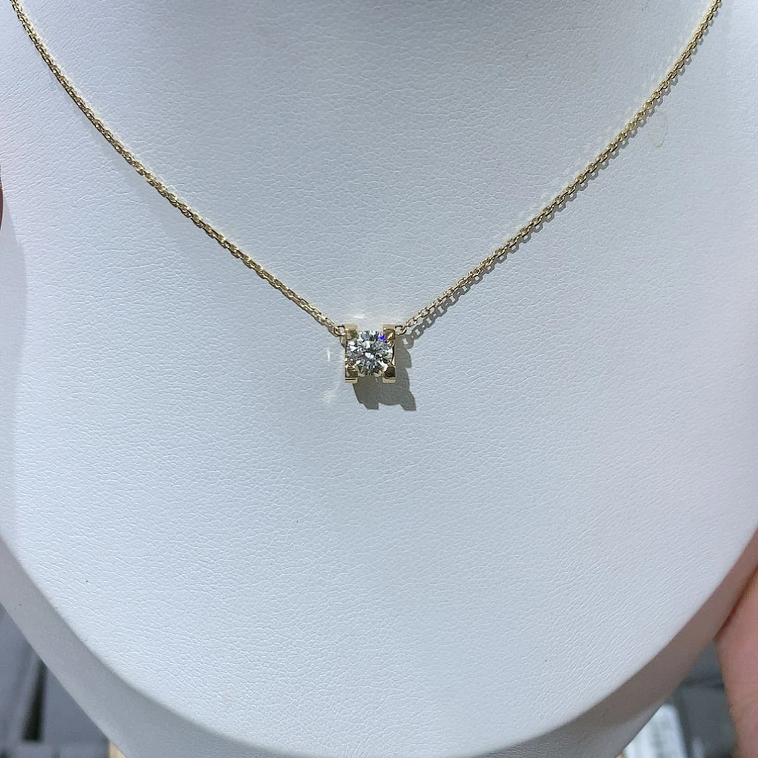 钻石颈饰18K金镶嵌项链