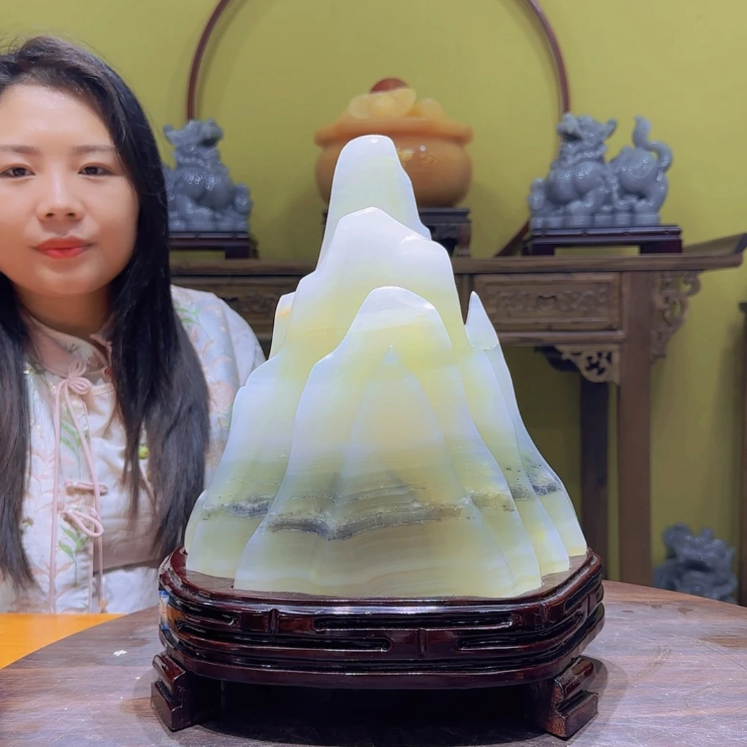 石材缅甸水墨摆件，，，，，