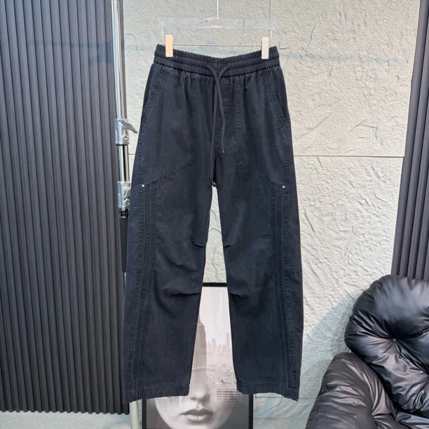 小算盘潮牌精品男士纯色黑色休闲裤时尚百搭休闲长裤潮流66526