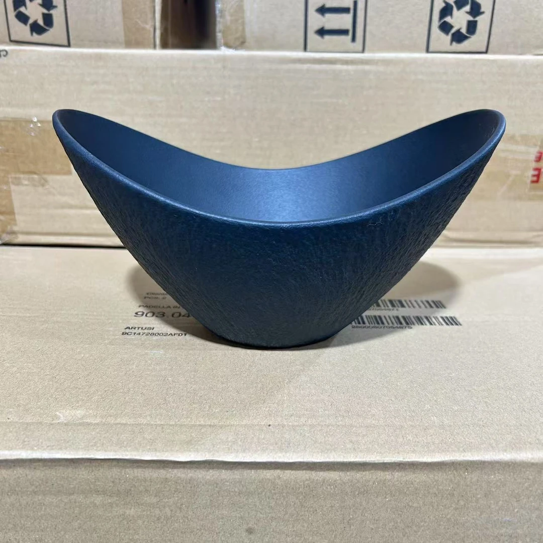 Y55出德国【岩石】10英寸25cm小元宝碗-黑 080