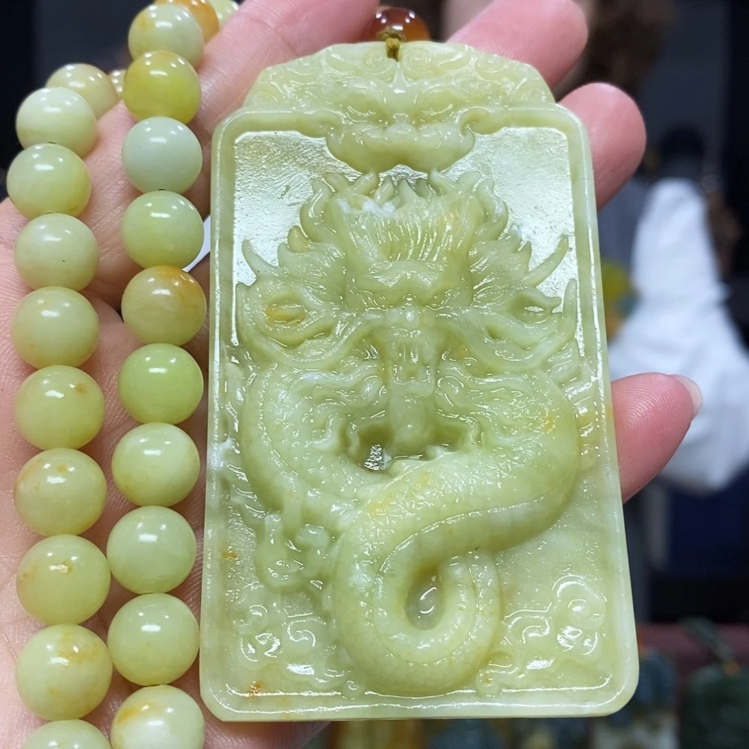 未镶嵌岫玉挂件吊坠项链