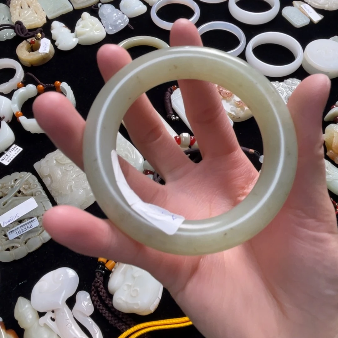 和田玉（青玉）手镯未镶嵌55.1