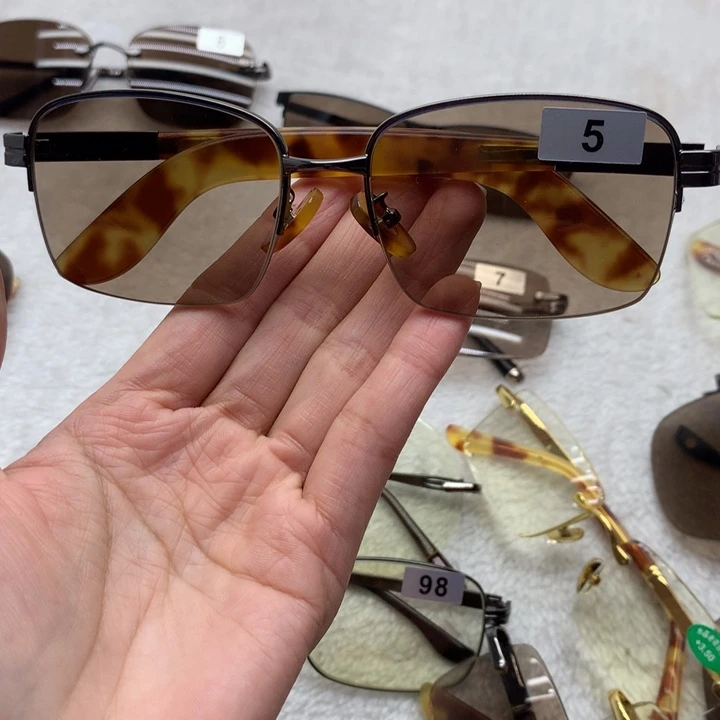 浅茶色半框眼镜5