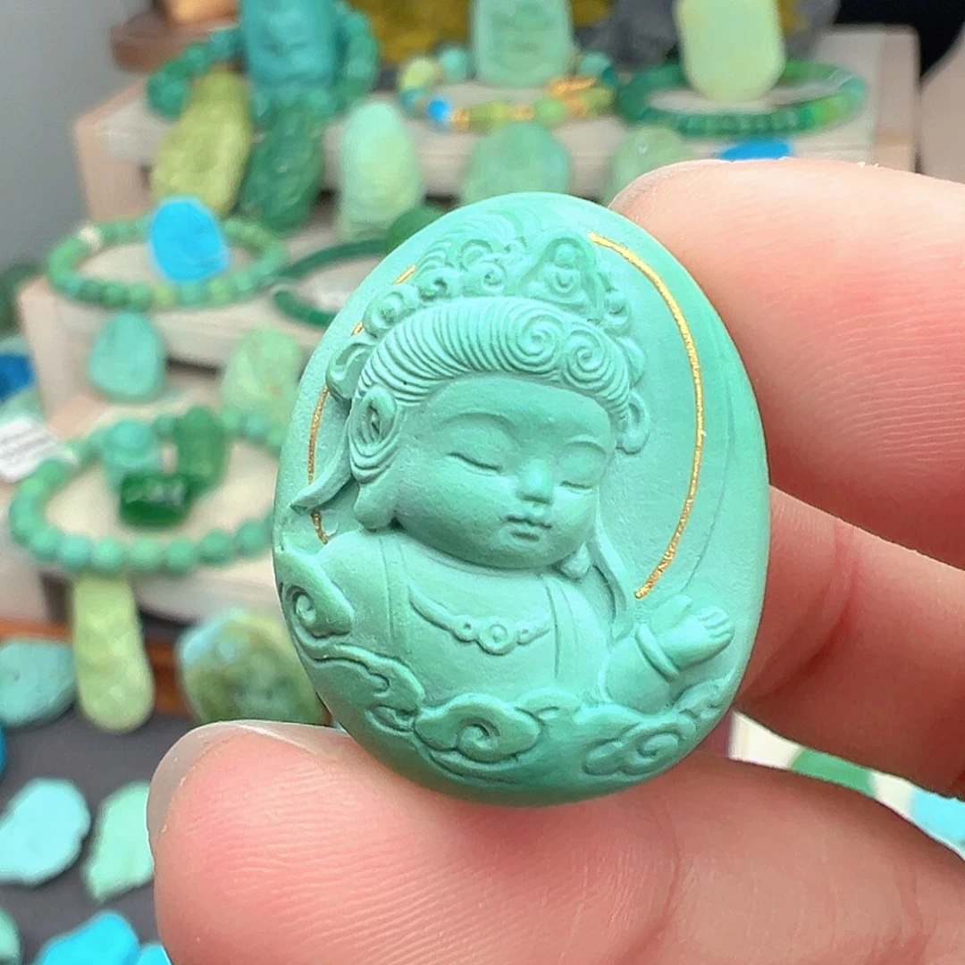 绿松石未镶嵌主播万珍