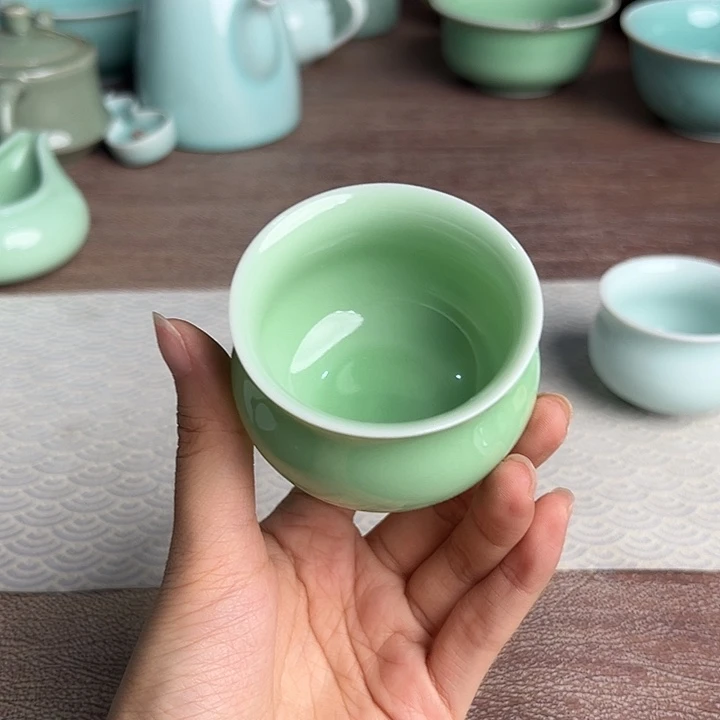 龙泉云间青瓷小米茶器