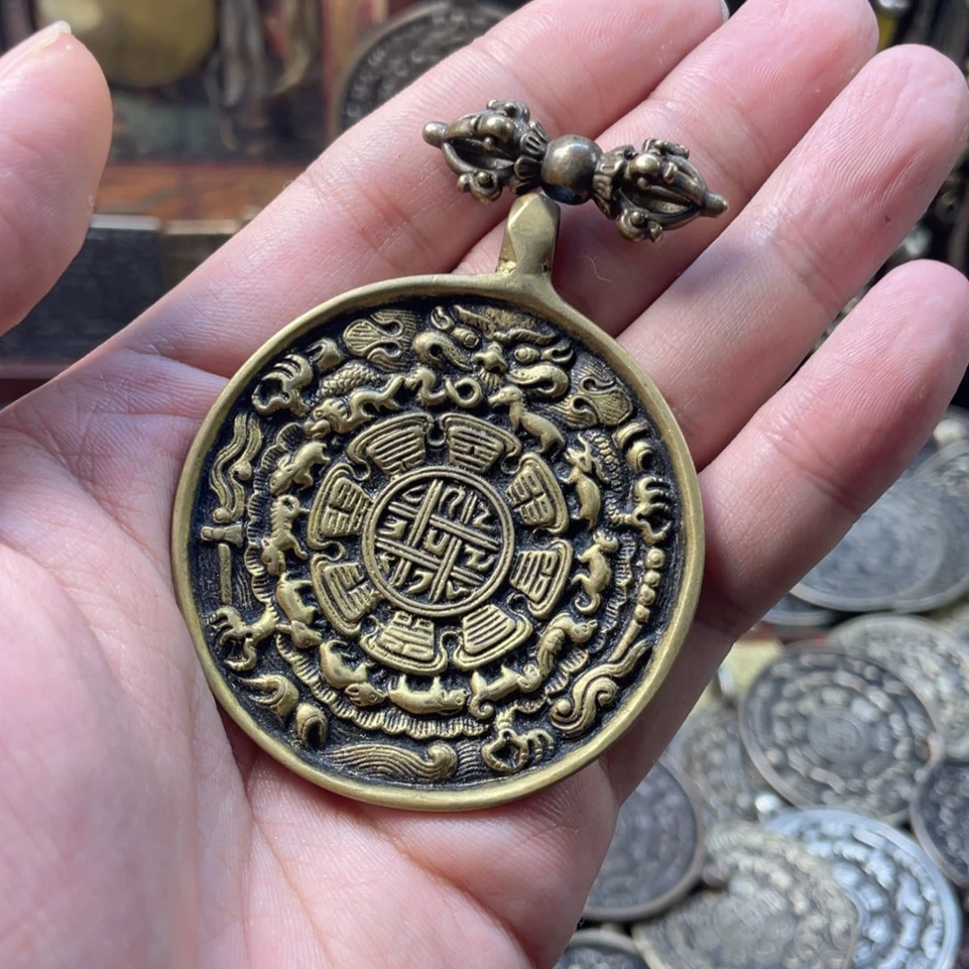 黄铜利马铜九宫八卦牌设计搭配好