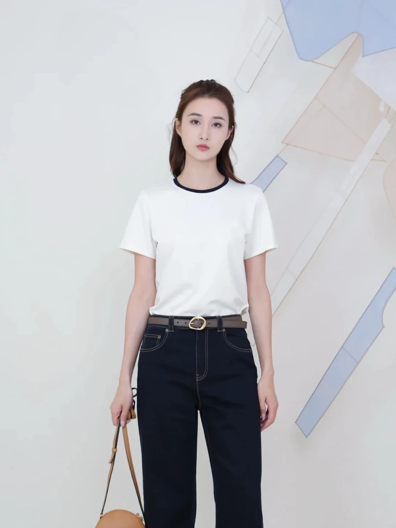 99新 LouisVuitton/路易威登 bb7769/经典白色短袖/XS码