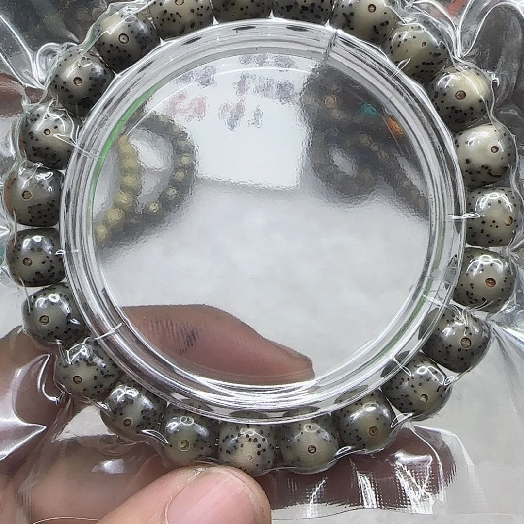 星月菩提手串18殿堂大眼睛黑冰星月菩提单圈10左右