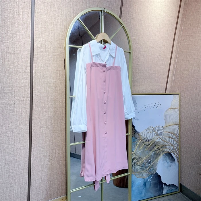 Z411粉色孕妇裙子100-150