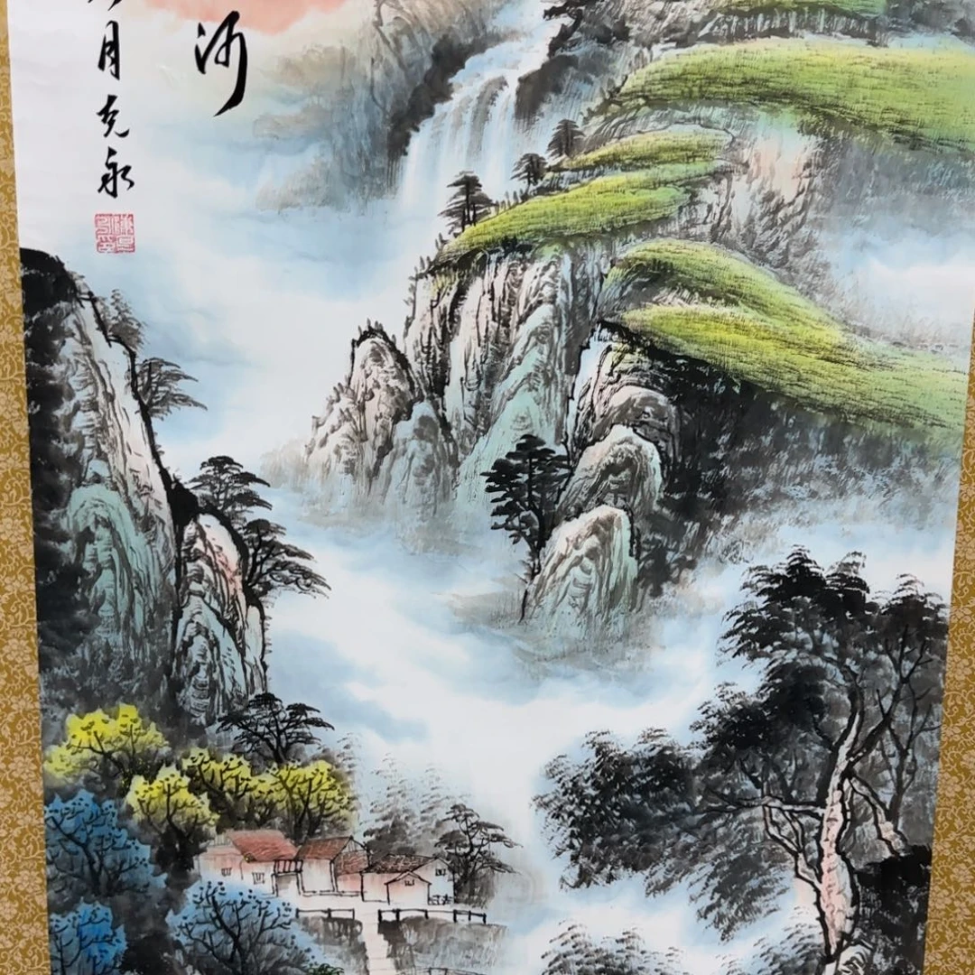 用***6国画QA原创山水作品！带证书！限购一单