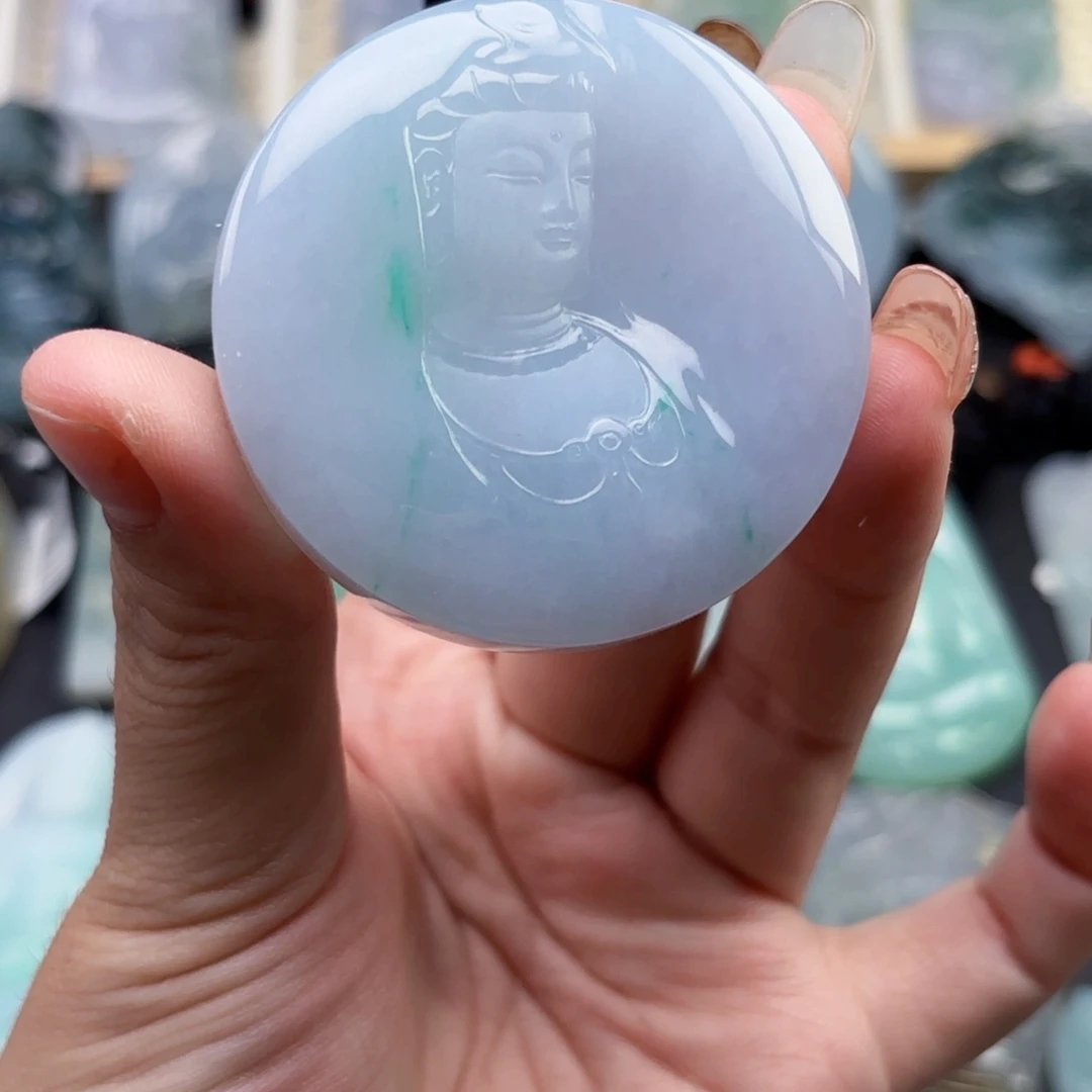 尘***梦颈饰未镶嵌翡翠观音