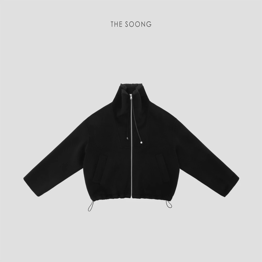 THESOONG|"0压暖感"山羊绒羊毛高支细腻锁温保暖呢子毛衣外套8508