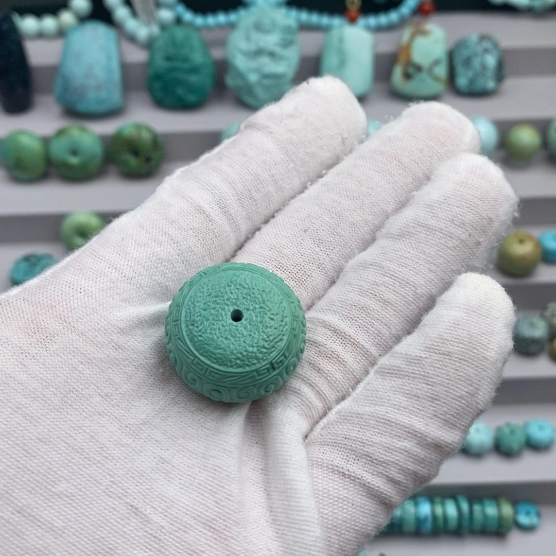 未镶嵌绿松石回纹墩子