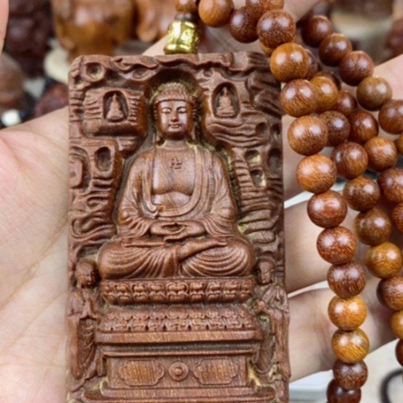 【闪购商品】贡木大日如来牌木雕