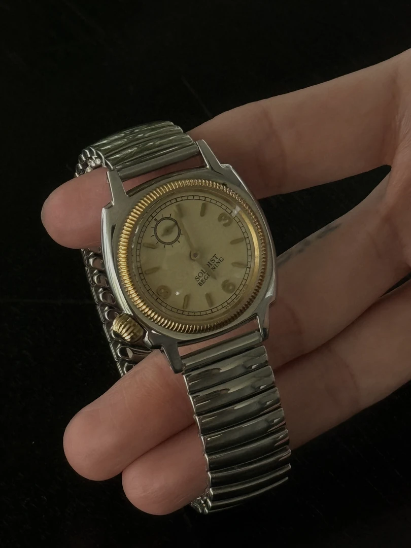 Soloist beginning复古男女同款手表防水石英宫下联名弹力表带
