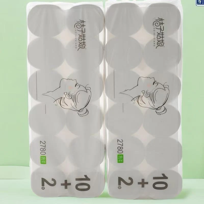 桔子姑娘卷纸4.8斤大卷家用卫生纸厕所纸巾加厚擦手纸实惠装包邮