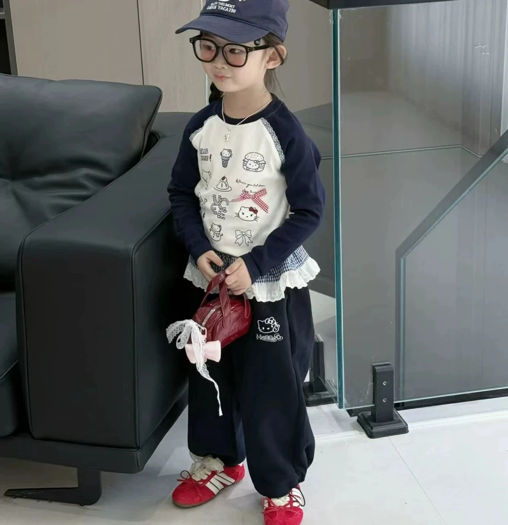 2025秋季新款潮流休闲儿童长袖卡通洋气韩版百搭休闲套装