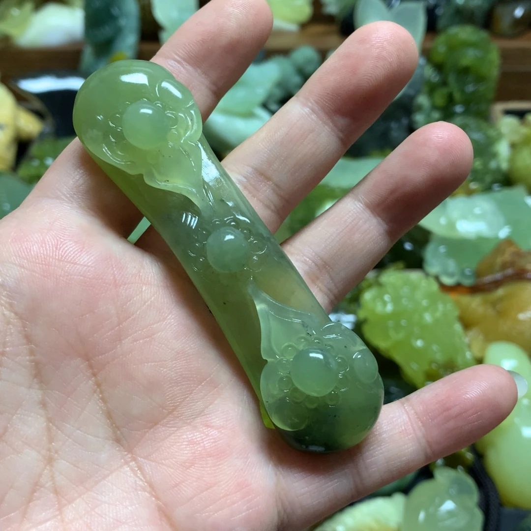 岫玉手把未镶嵌手把