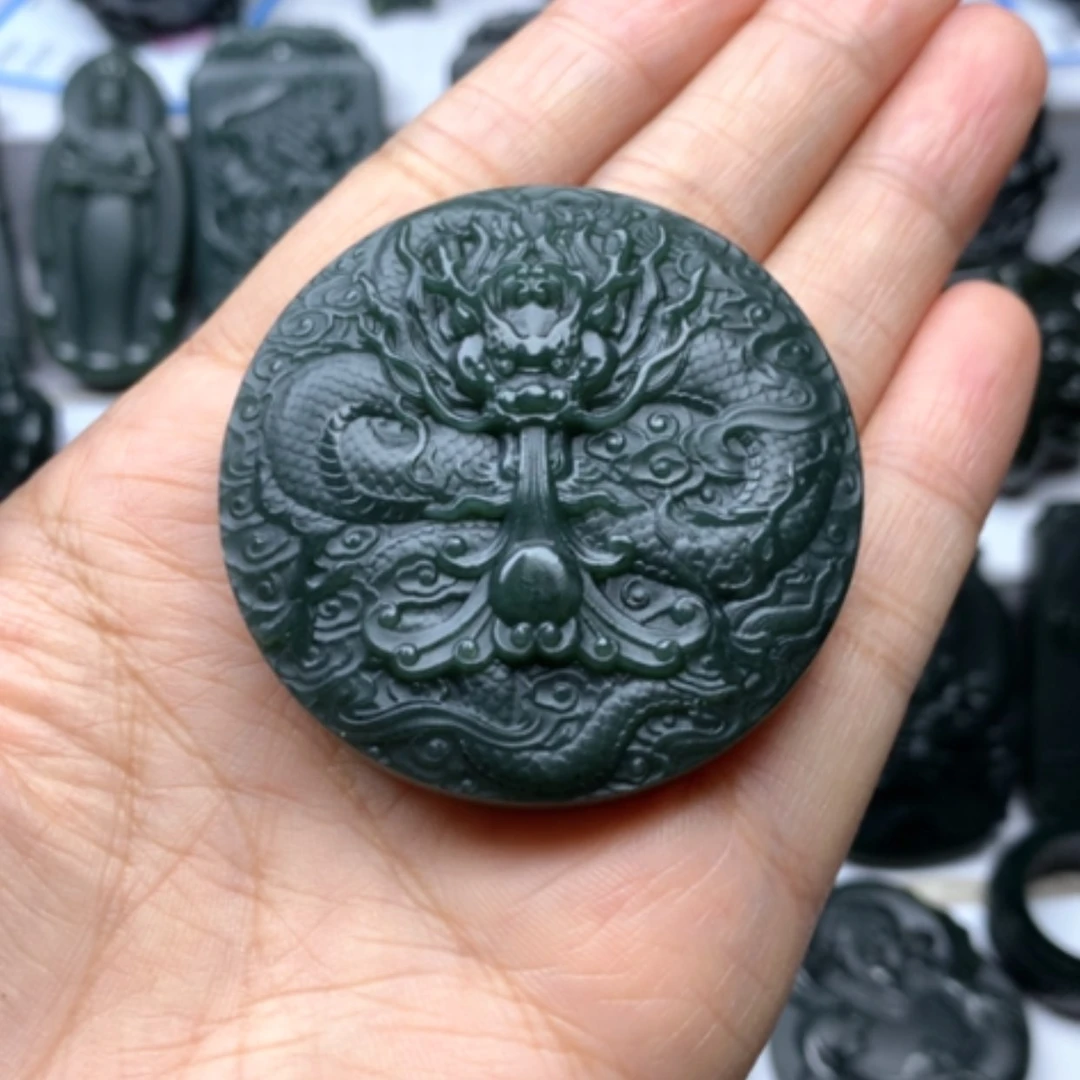 【闪购商品】颈饰未镶嵌和田玉双面雕刻