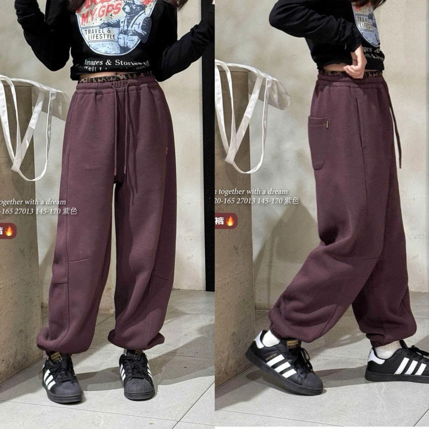 男女童秋季厚实女童卫裤束口版卫裤27012秋季厚款女洋气休闲长裤