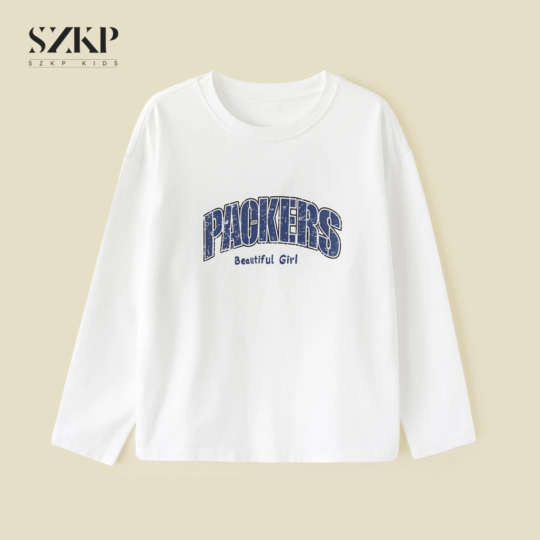 SZKP秋季新款女童装休闲打底衫中大童百搭儿童长袖T恤BGYQ553041
