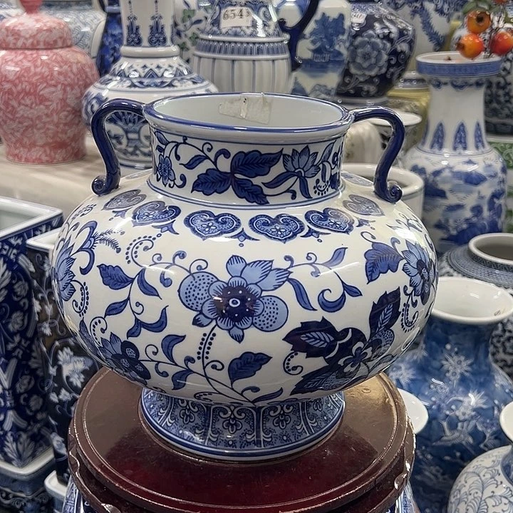 摆件青花瓷居家摆件，花瓶