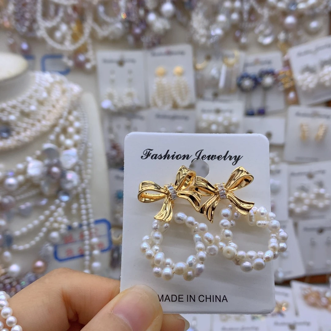 银S925镶嵌淡水珍珠项链耳饰