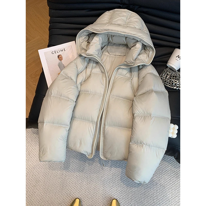 韩高端云朵泡芙连帽龟背棉服女款冬季2025新款时尚面包服保暖外套