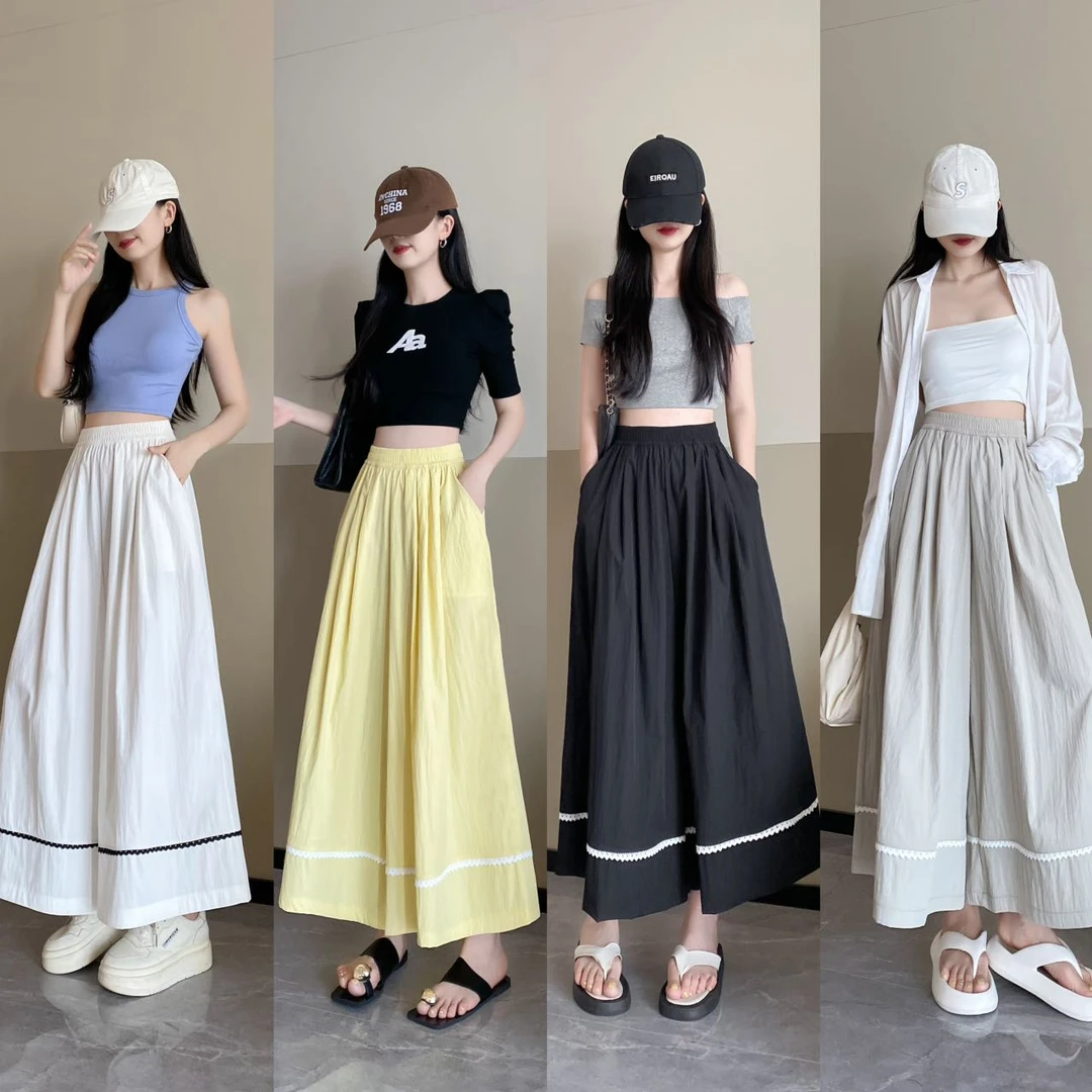 苏西施 国货优品  赫本风山本裙裤 九分阔腿裤 抗菌冰氧棉感面料