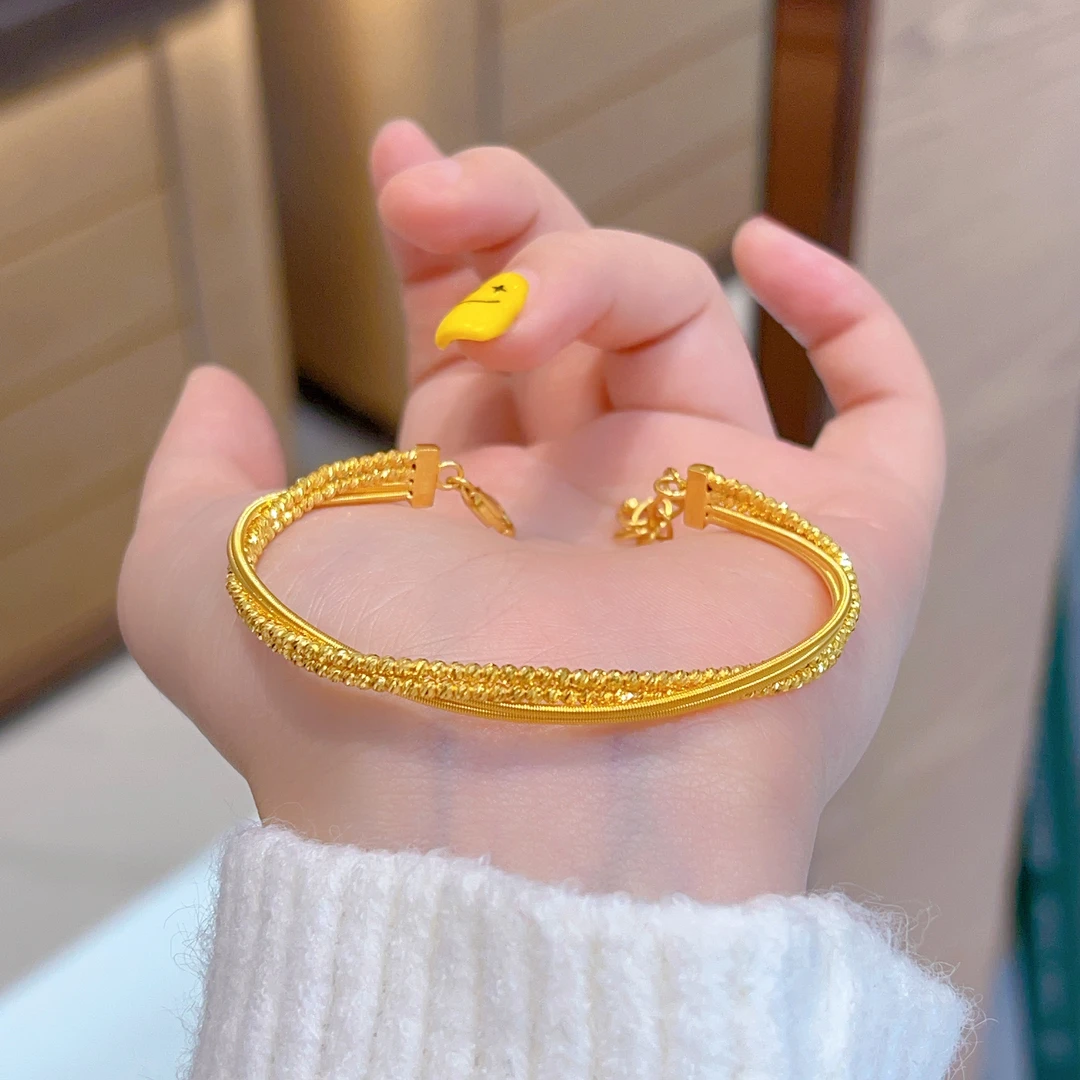 宝裕华足金999 5G手镯 环环相扣