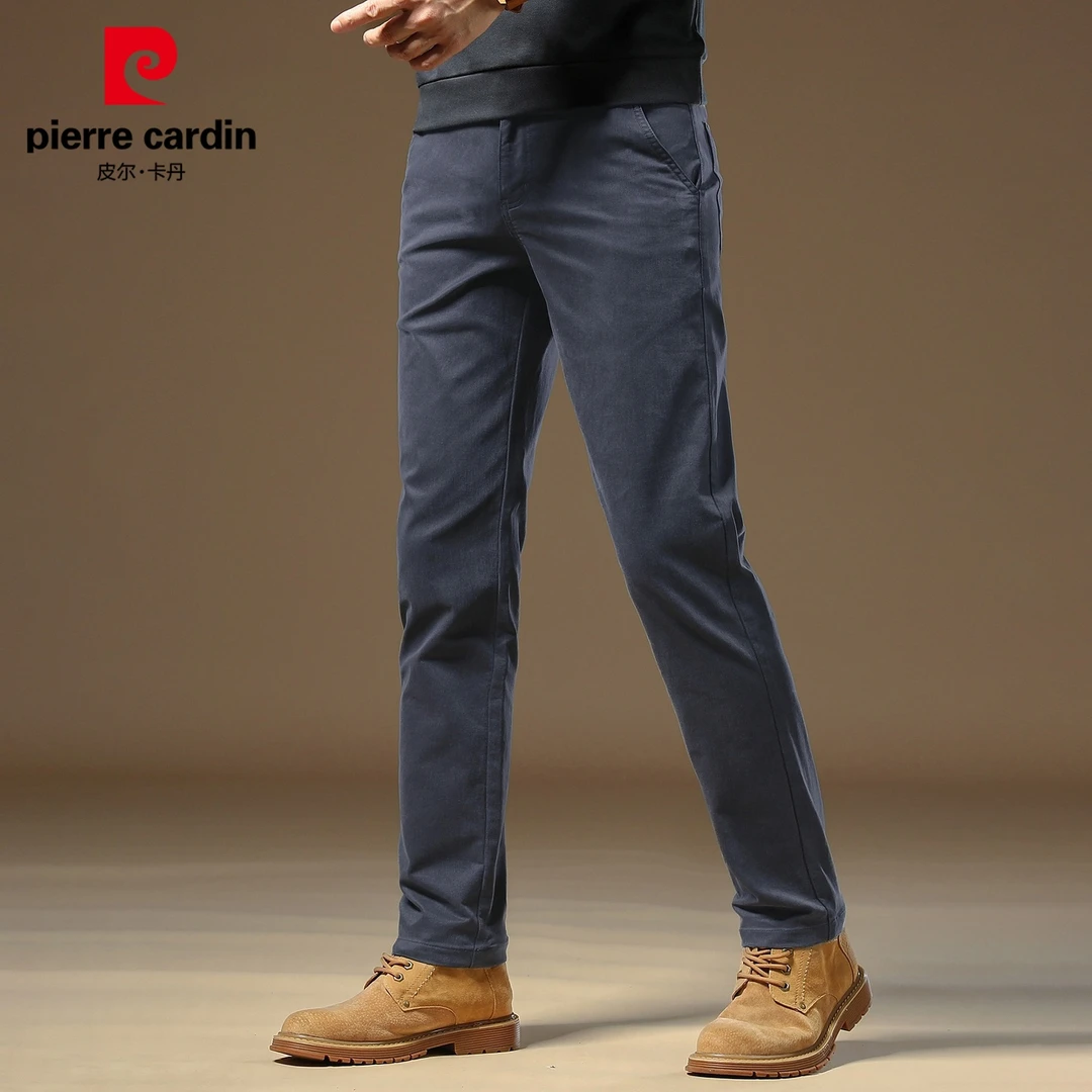 皮尔卡丹高端男士休闲裤2025年夏季新款宽松直筒西裤轻奢痞帅男装