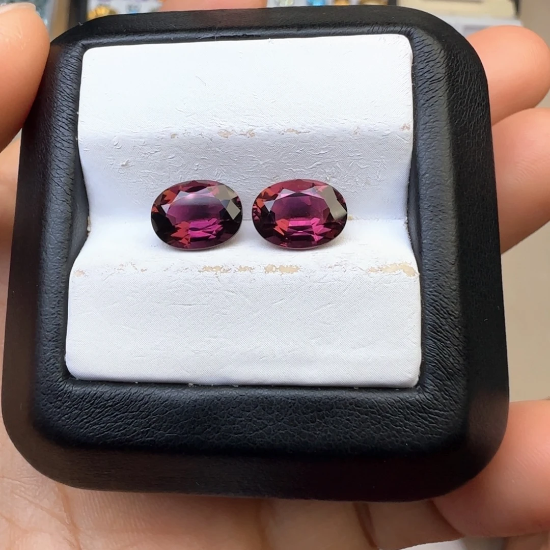 碧玺珠宝半成品未镶嵌天然4克拉两颗