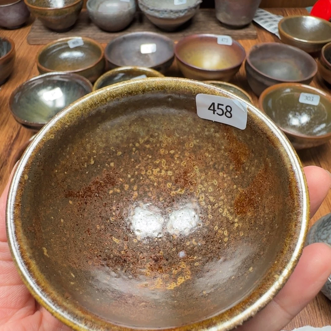 柴烧建盏茶盏茶杯458