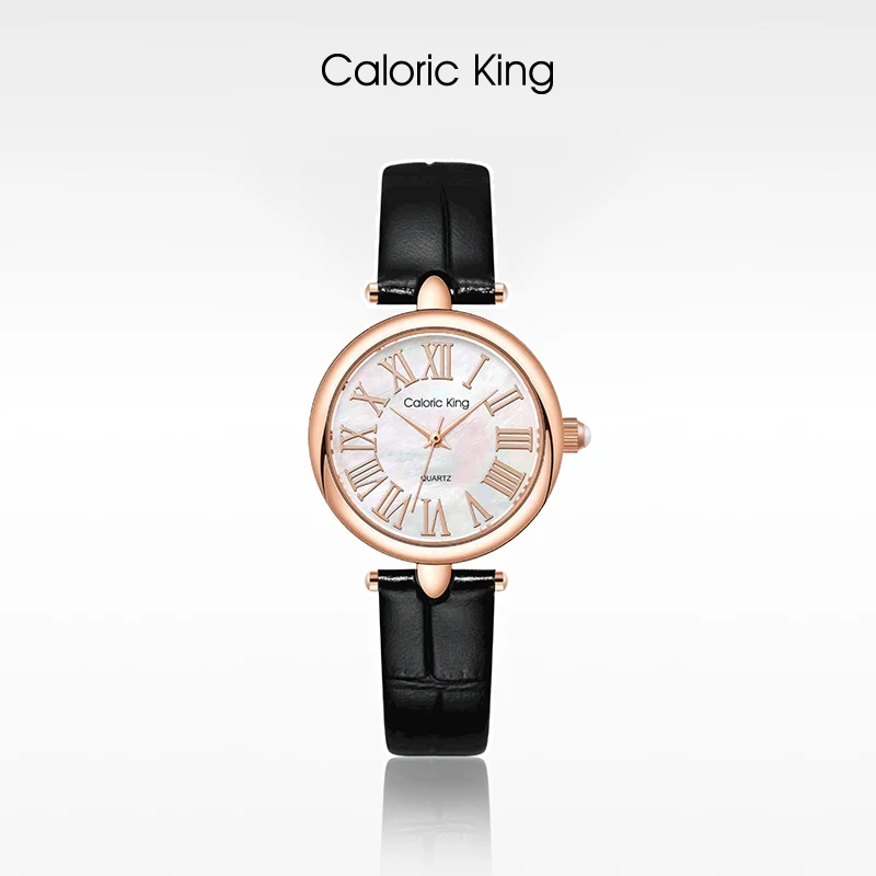 凯卡思CaloricKing致简·小圆月系列皮带防水女士手表