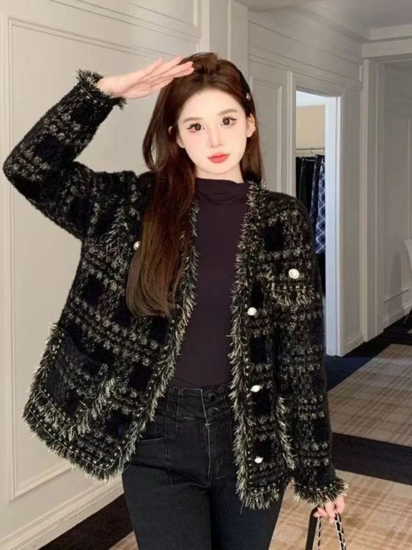 2165-法式高级感小香风网红外套长袖针织开衫