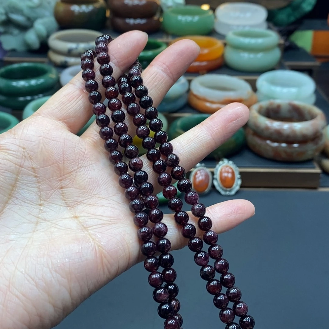石榴石108颗0.6链子未镶嵌