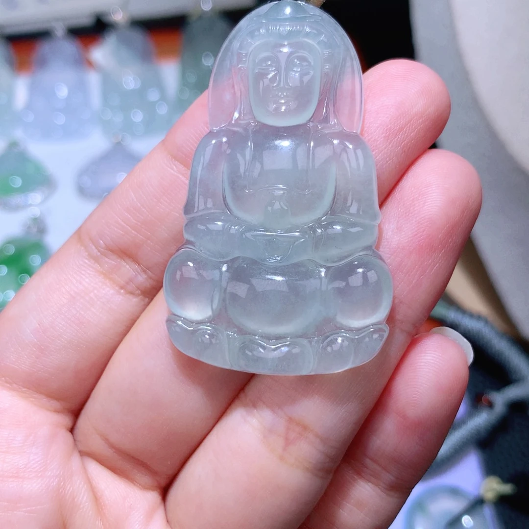 颈饰未镶嵌翡翠观音